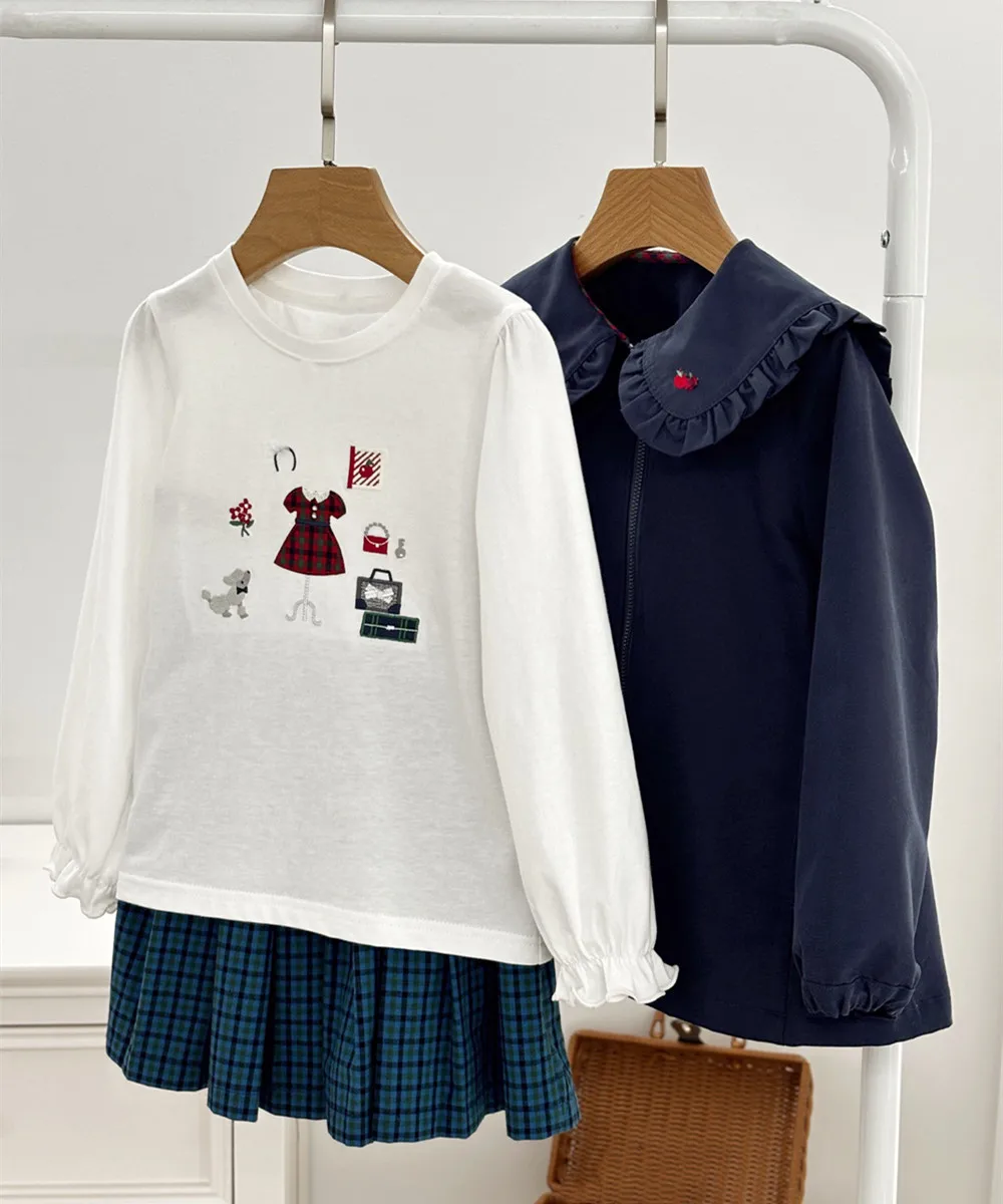 baby tops kids girl clothes baby tops Cartoon printed embroidered girls' T-shirt Casual white round neck pullover sweater
baby tops kids girl clothes baby tops Cartoon printed embroidered girls' T-shirt Casual white round neck pullover sweater