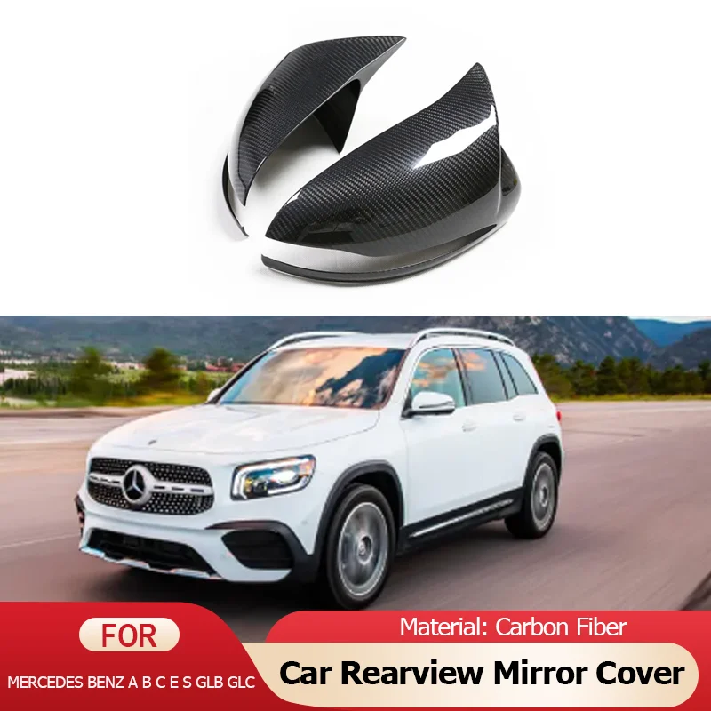 Carbon Fibre Rearview Side Mirror Cover Wing Cap Exterior Door Rear View Case Accessories for Mercedes Benz A B C E S GLB GLC
Carbon Fibre Rearview Side Mirror Cover Wing Cap Exterior Door Rear View Case Accessories for Mercedes Benz A B C E S GLB GLC