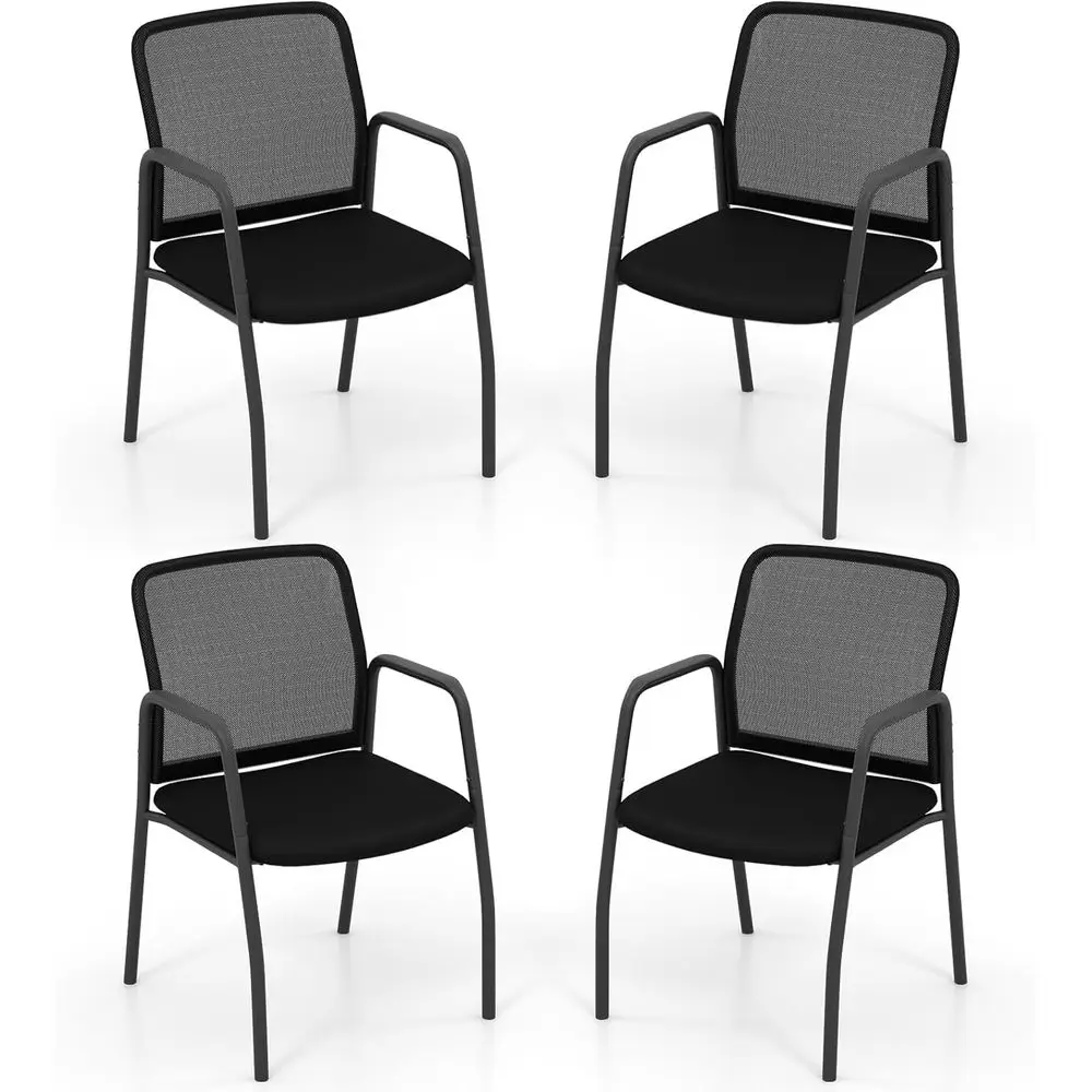 Mesh Back Waiting Room Chair Set of 4, Padded Seats, Armrests, Metal Base, 330 lbs Capacity, Suitable for Conference, Meeting, L
Mesh Back Waiting Room Chair Set of 4, Padded Seats, Armrests, Metal Base, 330 lbs Capacity, Suitable for Conference, Meeting, L