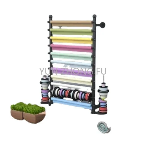 Multi-functional storage rack, floral wrapping paper, ribbon shelf, wall florist, hanging flag, scarf, display storage rack
Multi-functional storage rack, floral wrapping paper, ribbon shelf, wall florist, hanging flag, scarf, display storage rack