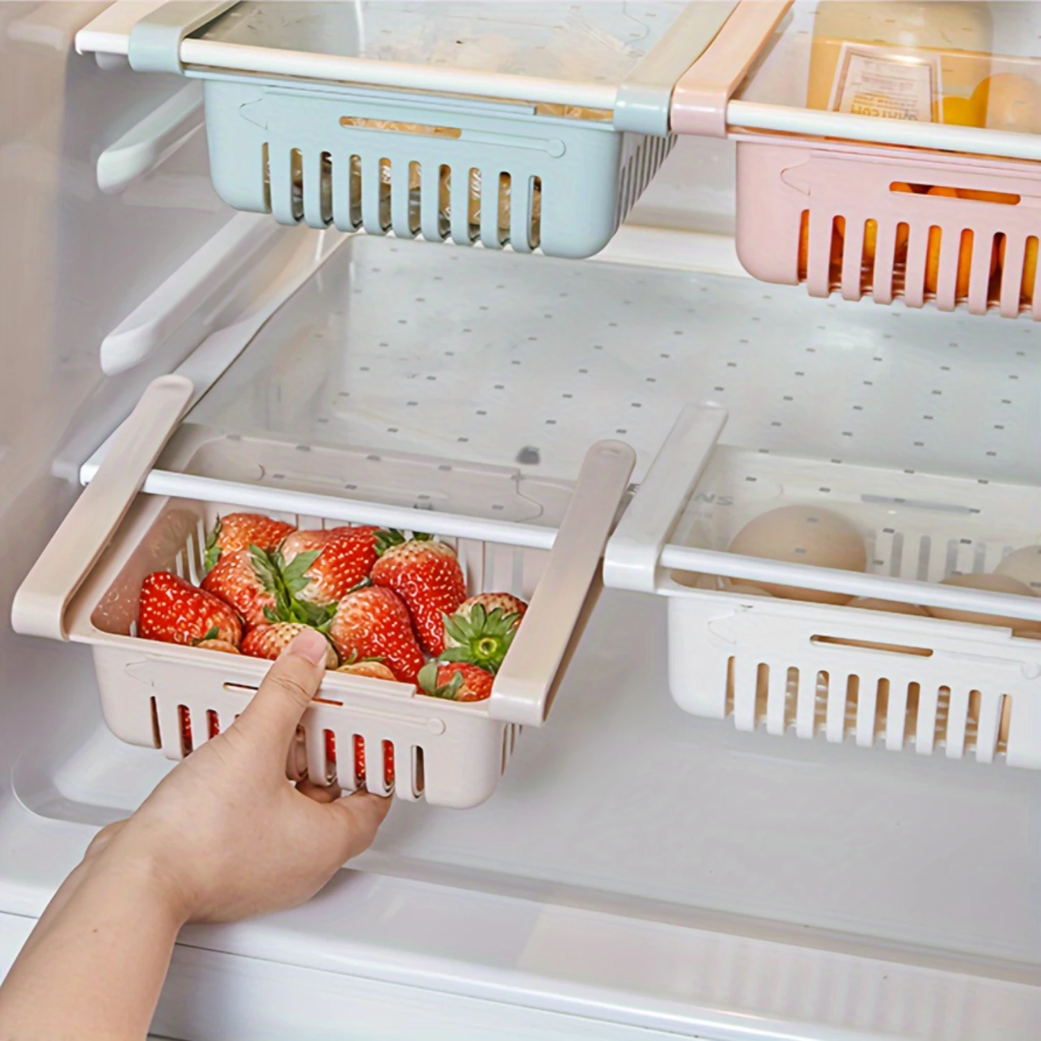 Refrigerator basket Fresh-keeping retractable egg tray Refrigerator box Refrigerator
Refrigerator basket Fresh-keeping retractable egg tray Refrigerator box Refrigerator