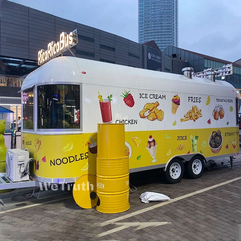 Wholesale Mobile Dining Food Cart Air Stream Stainless Steel Trailer Fast Food Trailer with Kitchen Ice Cream Coffee Food Truck 
Wholesale Mobile Dining Food Cart Air Stream Stainless Steel Trailer Fast Food Trailer with Kitchen Ice Cream Coffee Food Truck