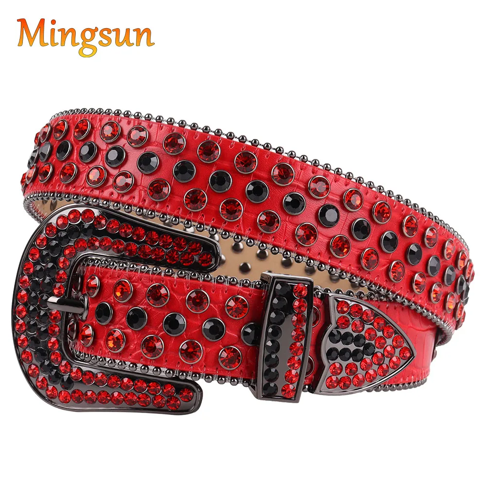 Punk Rhinestone Studded Belts for Women Western Cowboy Crystal Belt Fashion Cowgirl Diamond Leather Men Belt Cinturones De Mujer
Punk Rhinestone Studded Belts for Women Western Cowboy Crystal Belt Fashion Cowgirl Diamond Leather Men Belt Cinturones De Mujer