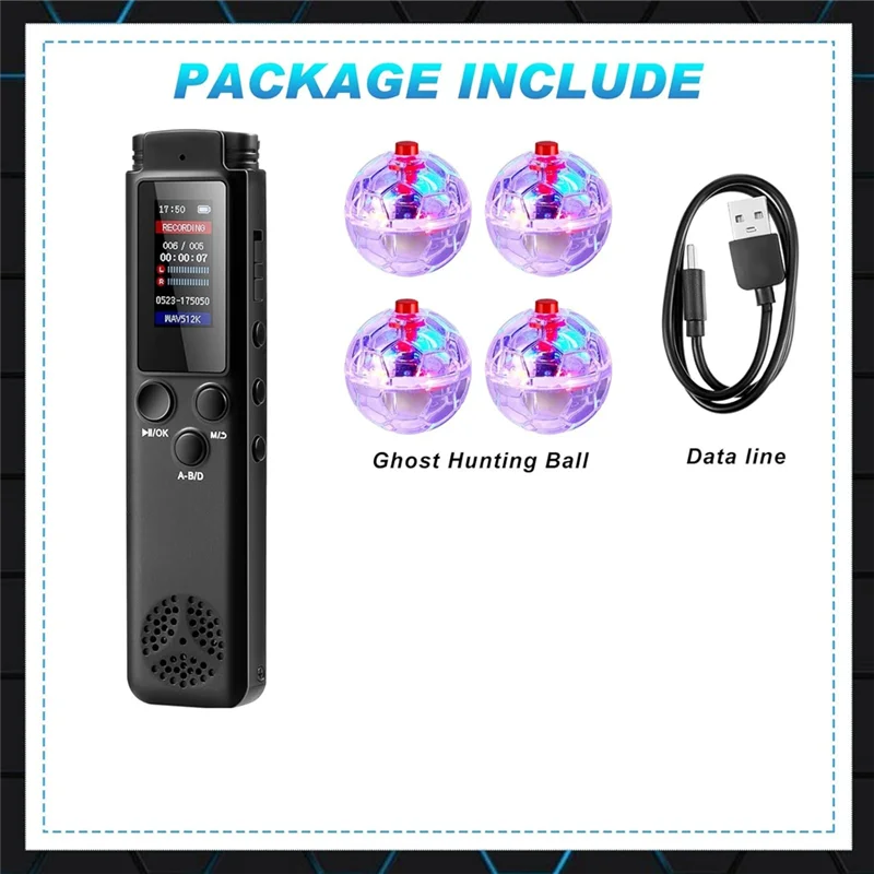 A96I-5Piece Kit 64 GB Digital Voice Recorder With 4 LED Cat Ball Motion Activated Cat Ball Toy Voice Activated Voice Recorder
A96I-5Piece Kit 64 GB Digital Voice Recorder With 4 LED Cat Ball Motion Activated Cat Ball Toy Voice Activated Voice Recorder