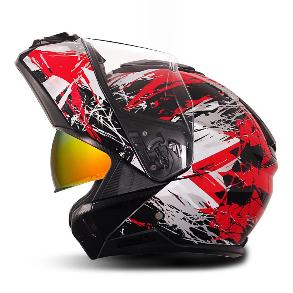 S-3XL Red Graffiti Breathable Motorcycle Helmets Wear-Resistant Motocross Equipment Flip Up Biker Kask Anti-Fall Head Protection
S-3XL Red Graffiti Breathable Motorcycle Helmets Wear-Resistant Motocross Equipment Flip Up Biker Kask Anti-Fall Head Protection