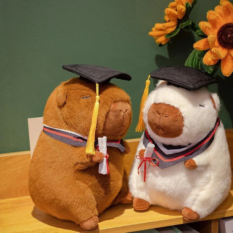 Cartoon Graduate Stuffed Capybara Plush Toy, 23cm with Doctor Hat, Cute Plushie Pendant Gift
Cartoon Graduate Stuffed Capybara Plush Toy, 23cm with Doctor Hat, Cute Plushie Pendant Gift