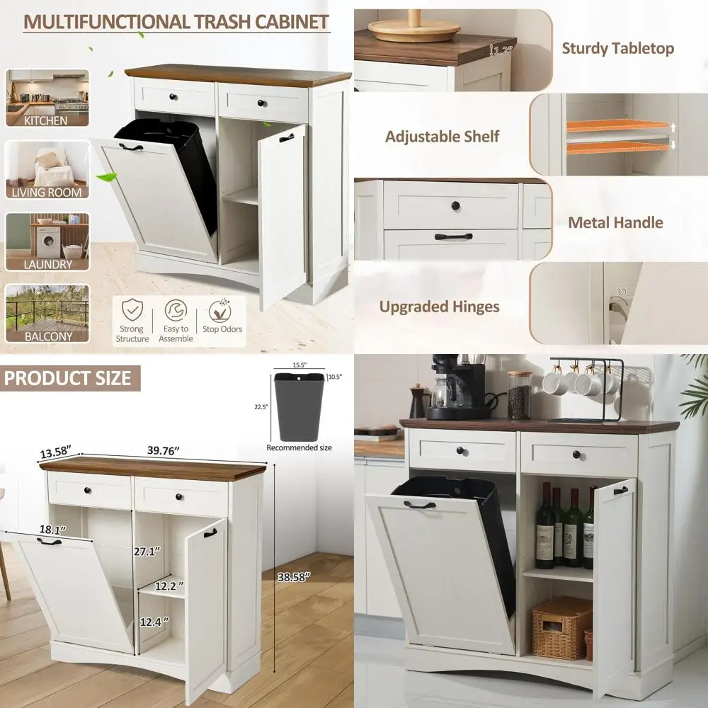 Античный белый отдельно стоящий кухонный шкаф для мусорного бака с наклоном и выдвижными ящиками, защищенное от домашних животных хранилище для мусора
Античный белый отдельно стоящий кухонный шкаф для мусорного бака с наклоном и выдвижными ящиками, защищенное от домашних животных хранилище для мусора