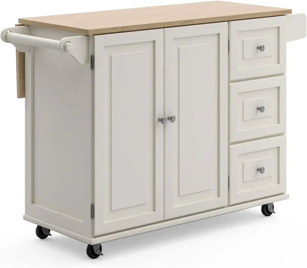 Homestyles Mobile Kitchen Island Cart with Wood Drop Leaf Breakfast Bar, Off White,Soft White, 54 Inch Width
Homestyles Mobile Kitchen Island Cart with Wood Drop Leaf Breakfast Bar, Off White,Soft White, 54 Inch Width