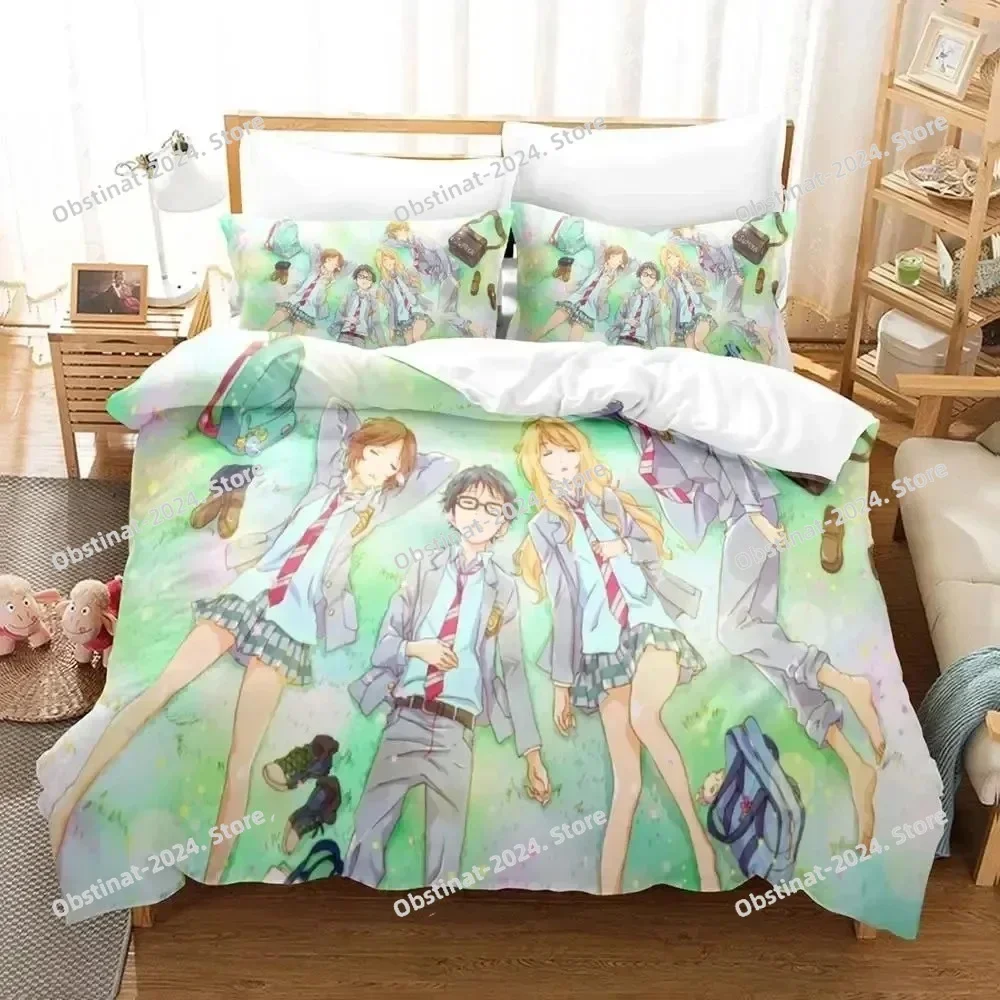 3d Anime Your Lie in April Bedding Set Printed single Comforter Quilt Bed Cover Duvet Cover Pillow Case 3 Pieces Kids Adult Size
3d Anime Your Lie in April Bedding Set Printed single Comforter Quilt Bed Cover Duvet Cover Pillow Case 3 Pieces Kids Adult Size