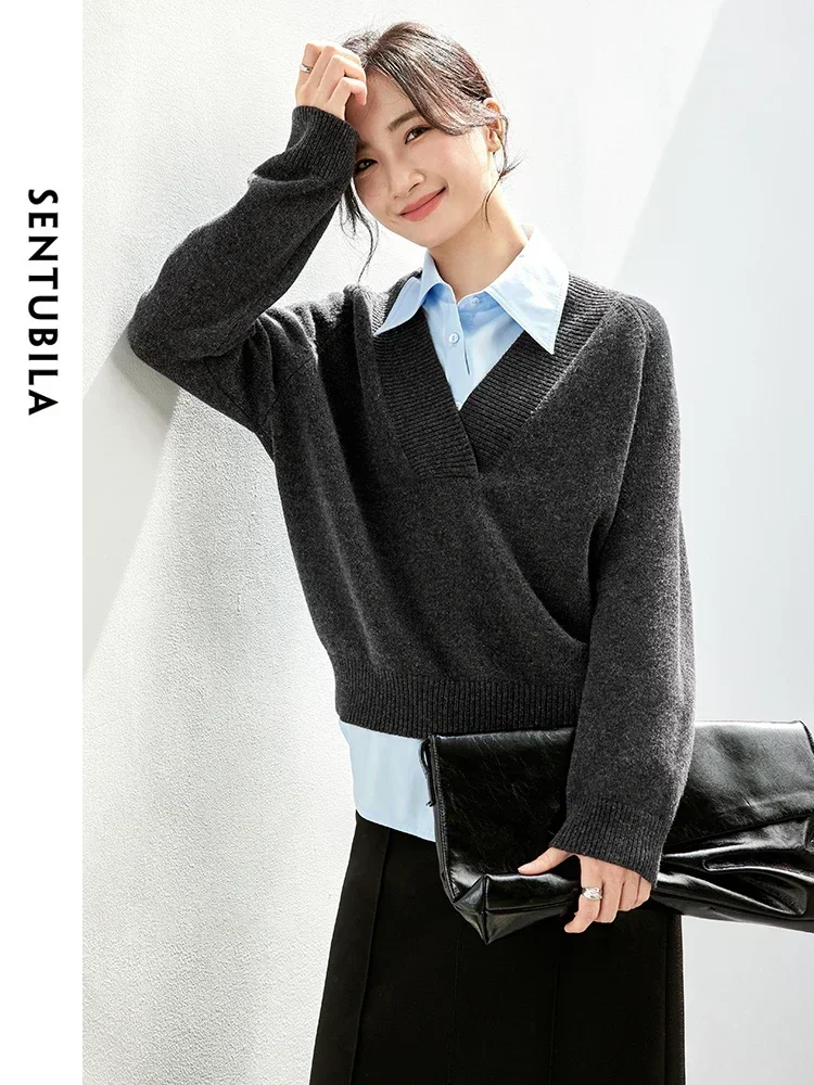 SENTUBILA Women's Wool Blend Knitted Sweater Pullovers 2025 Spring Loose V Neck Long Sleeve Warm Jumpers Knit Tops W43E56567
SENTUBILA Women's Wool Blend Knitted Sweater Pullovers 2025 Spring Loose V Neck Long Sleeve Warm Jumpers Knit Tops W43E56567