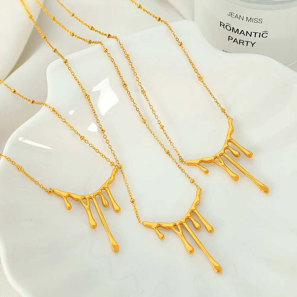 Niche Retro Trend Custom Design Irregular Stainless Steel 18k Gold Plated Teardrop Pendant Clavicle
Niche Retro Trend Custom Design Irregular Stainless Steel 18k Gold Plated Teardrop Pendant Clavicle