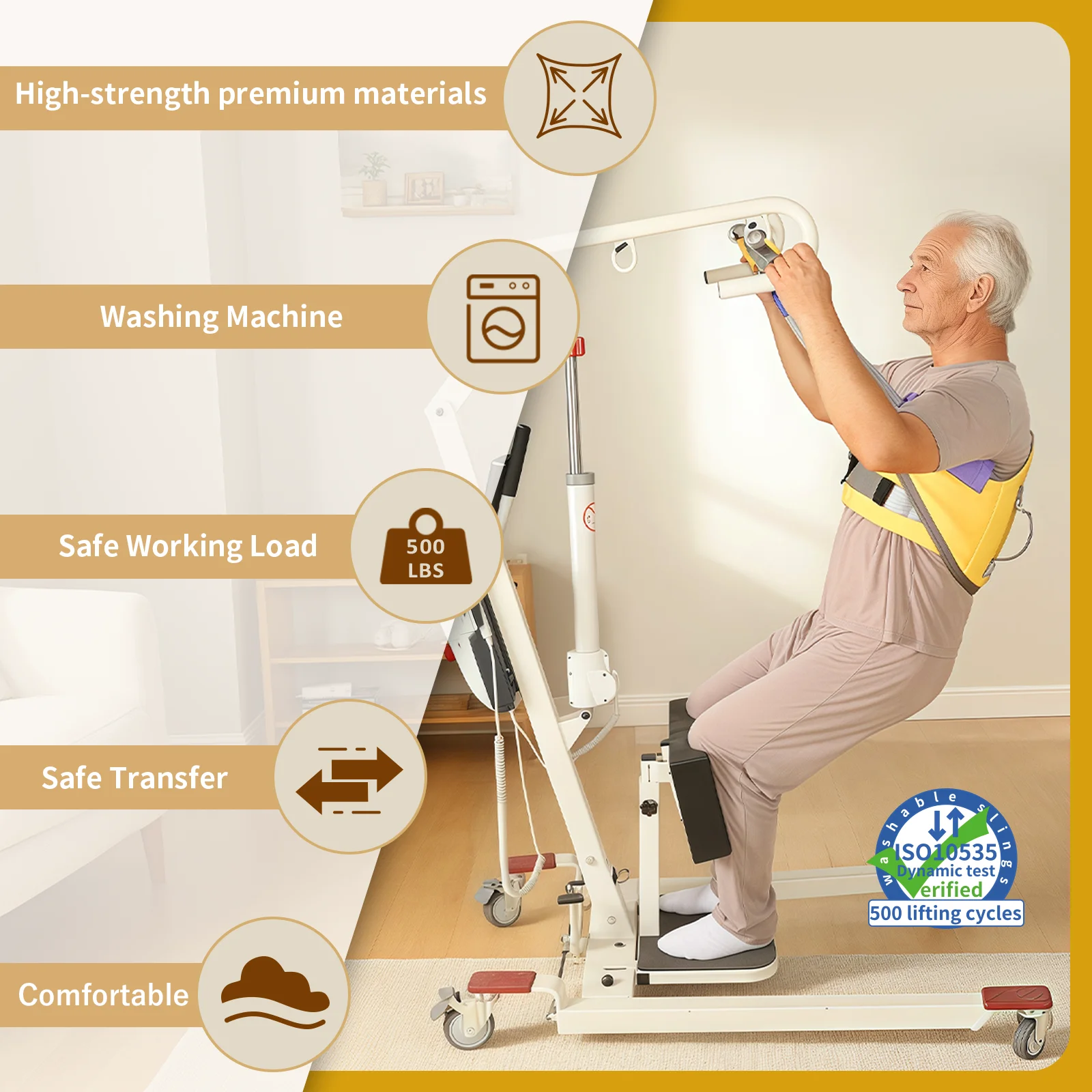 Удобный подъемный ремень Ehucon для пациентов, ремень для подъема с положения сидя до стояния с поясным ремнем, подъемный ремень для помощи при передвижении для инвалидов и пожилых людей
Удобный подъемный ремень Ehucon для пациентов, ремень для подъема с положения сидя до стояния с поясным ремнем, подъемный ремень для помощи при передвижении для инвалидов и пожилых людей