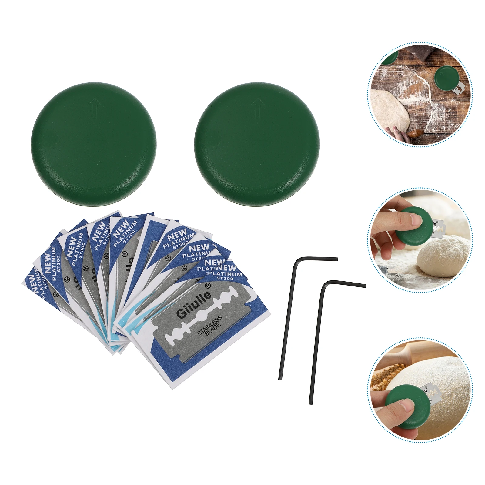 2pcs Bread Contouring Knife Stainless Steel Plastic Kitchen Slicer Green European Style Baking Tool Homemade Bread
2pcs Bread Contouring Knife Stainless Steel Plastic Kitchen Slicer Green European Style Baking Tool Homemade Bread