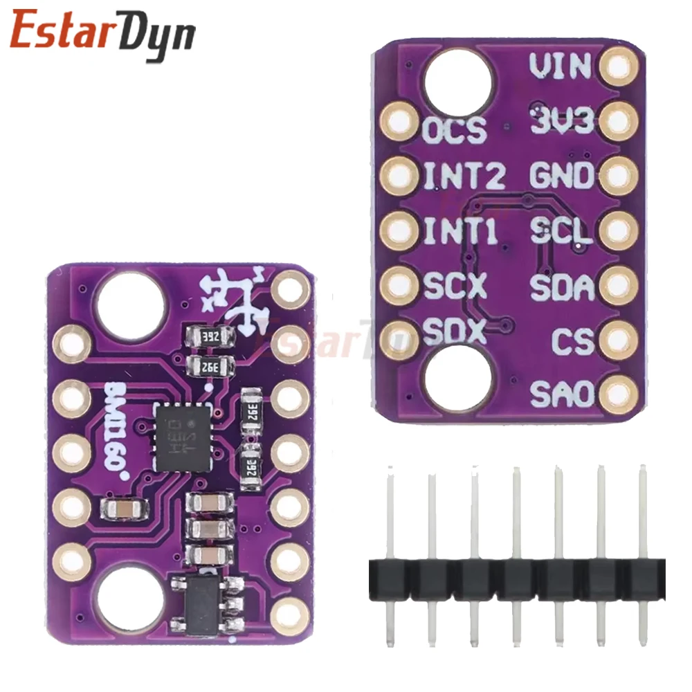 Estardyn BMI160 GY-BMI160 6DOF 6-Axis Rate Gyro Gravity Accelerometer Sensor Module IIC I2C SPI Communication Protocol 3-5V
Estardyn BMI160 GY-BMI160 6DOF 6-Axis Rate Gyro Gravity Accelerometer Sensor Module IIC I2C SPI Communication Protocol 3-5V