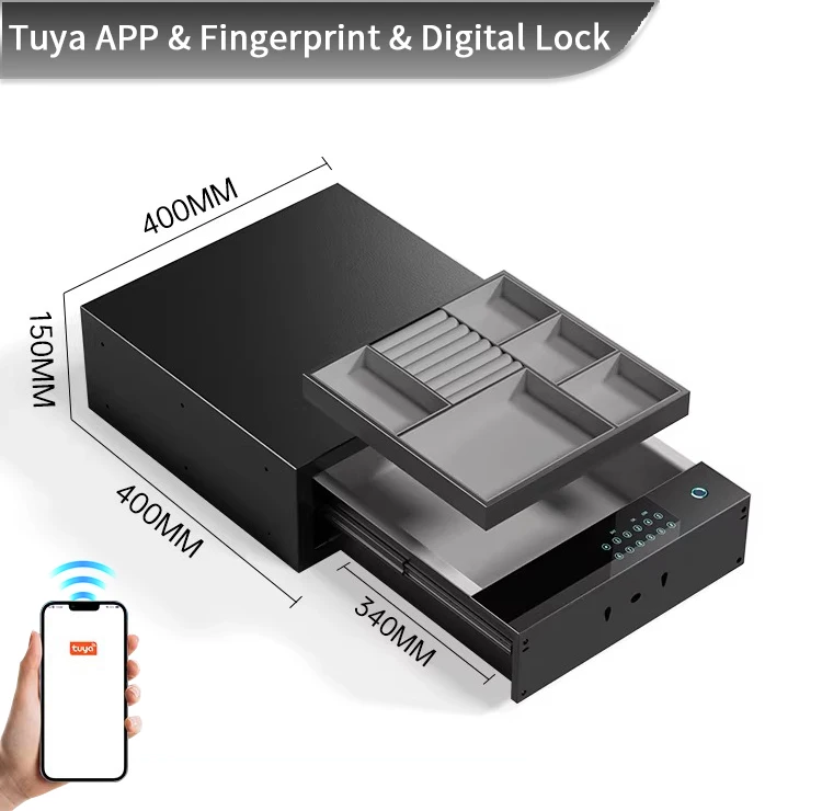 Intelligent American high-security electronic digital combination lock drawer type hidden safe
Intelligent American high-security electronic digital combination lock drawer type hidden safe