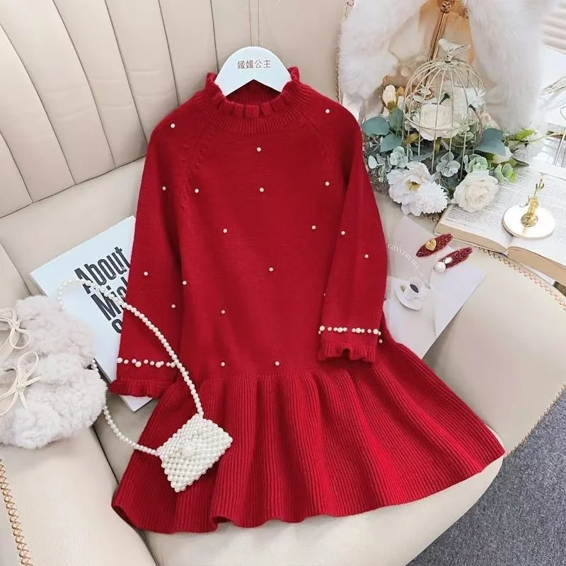 Girls' Sweater Skirt Girls' Dress Children's New Year's Wear 2025 Autumn and Winter New Children's Sweater New Year's wear Kids
Girls' Sweater Skirt Girls' Dress Children's New Year's Wear 2025 Autumn and Winter New Children's Sweater New Year's wear Kids