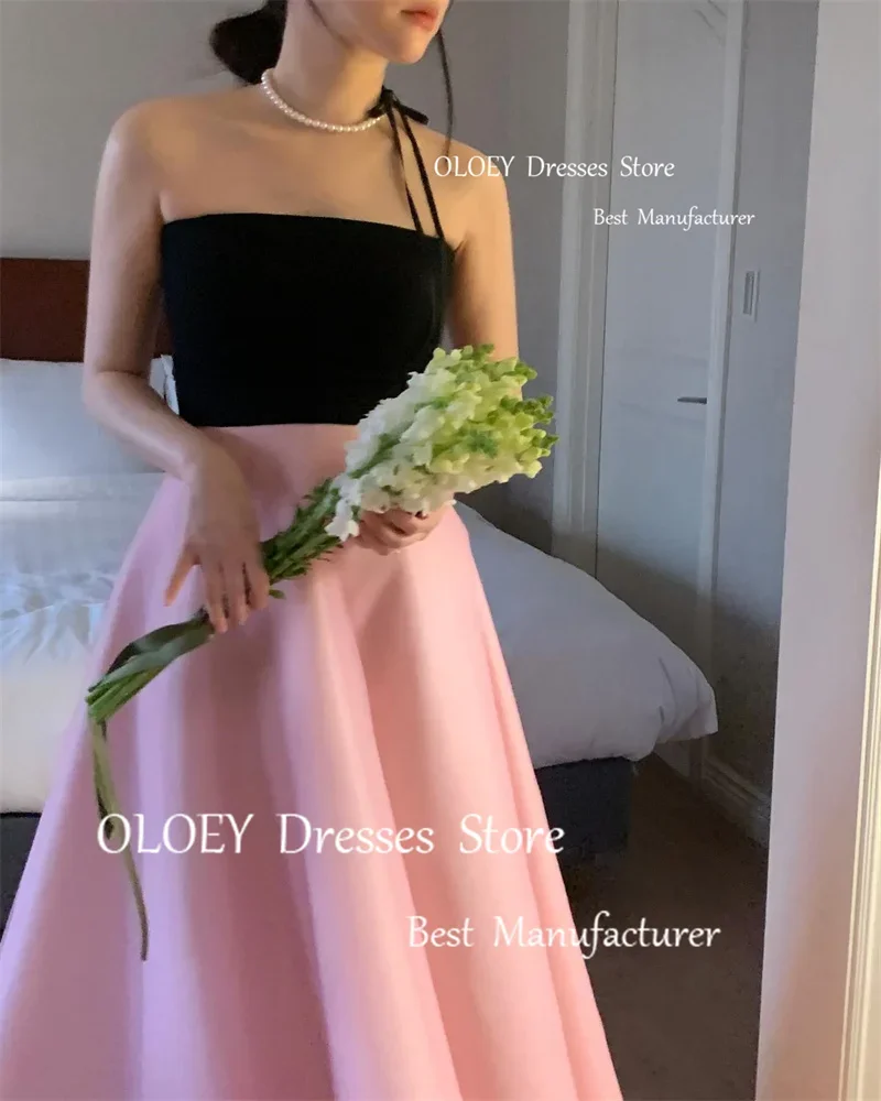 OLOEY Simple Black And Pink Korea Evening Dresses For Wedding Party Strapless Ankle Length Formal Occasion Dress Customized
OLOEY Simple Black And Pink Korea Evening Dresses For Wedding Party Strapless Ankle Length Formal Occasion Dress Customized