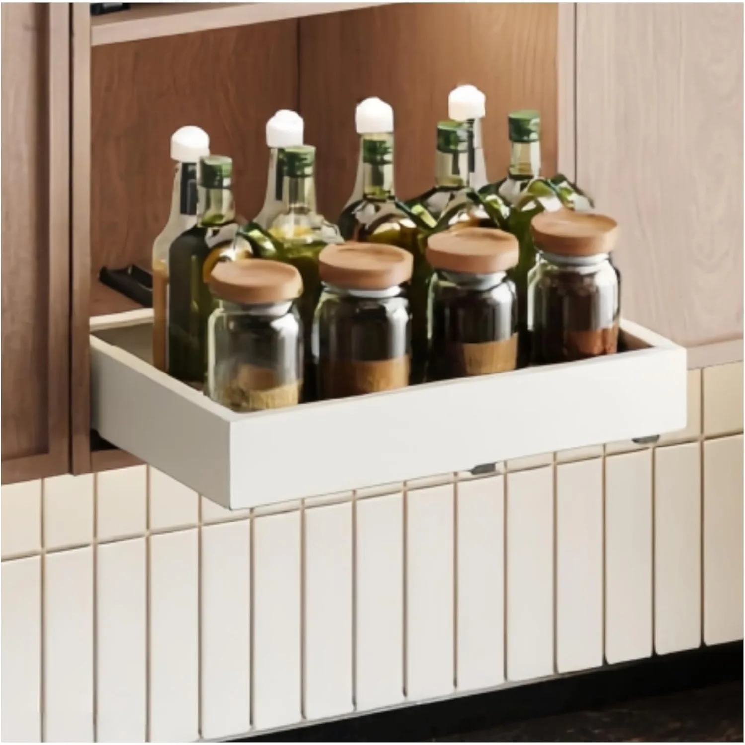 Expandable Pull Out Cabinet Organizer, Width 11-18" Depth 10-13", No Drill Adhesive Slide Out Drawers for Pantry, Upper Cabinet
Expandable Pull Out Cabinet Organizer, Width 11-18" Depth 10-13", No Drill Adhesive Slide Out Drawers for Pantry, Upper Cabinet