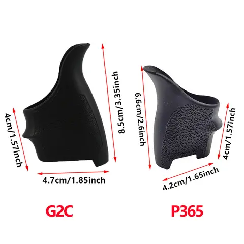 Tactical Handgun Beavertail Grip Cover For Glock 43X/48/26/27, Taurus G2C, Sig P365 Pistol Grip Soft Rubber Anti-slip Sleeve