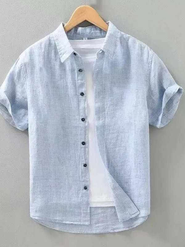 Short Sleeve Pure Cotton Men's Shirt Fashionable Retro Color Summer Shirt Thin Casual Style Loose Fit Breathable
Short Sleeve Pure Cotton Men's Shirt Fashionable Retro Color Summer Shirt Thin Casual Style Loose Fit Breathable