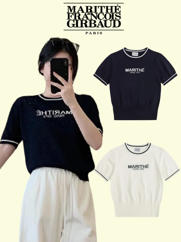 Новинка: Женский топ Marithe Slim Fit из трикотажа с коротким рукавом, повседневный, из смесового хлопка и полиэстера, летний
Новинка: Женский топ Marithe Slim Fit из трикотажа с коротким рукавом, повседневный, из смесового хлопка и полиэстера, летний
