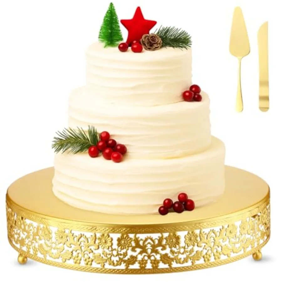 Christmas Cake Stand Metal Round Cupcake Dessert Stand with Cake Cutting Spatula Xmas Cupcake Pastry Display Candy Holder Displ
Christmas Cake Stand Metal Round Cupcake Dessert Stand with Cake Cutting Spatula Xmas Cupcake Pastry Display Candy Holder Displ