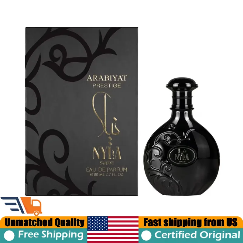 Arabiyat Prestige Nyla Suede Eau de Parfum Spray 2.7 Oz Premium Arabian Perfumes 80 ML Lasting Leather Gourmand Unisex Pheromone
Arabiyat Prestige Nyla Suede Eau de Parfum Spray 2.7 Oz Premium Arabian Perfumes 80 ML Lasting Leather Gourmand Unisex Pheromone