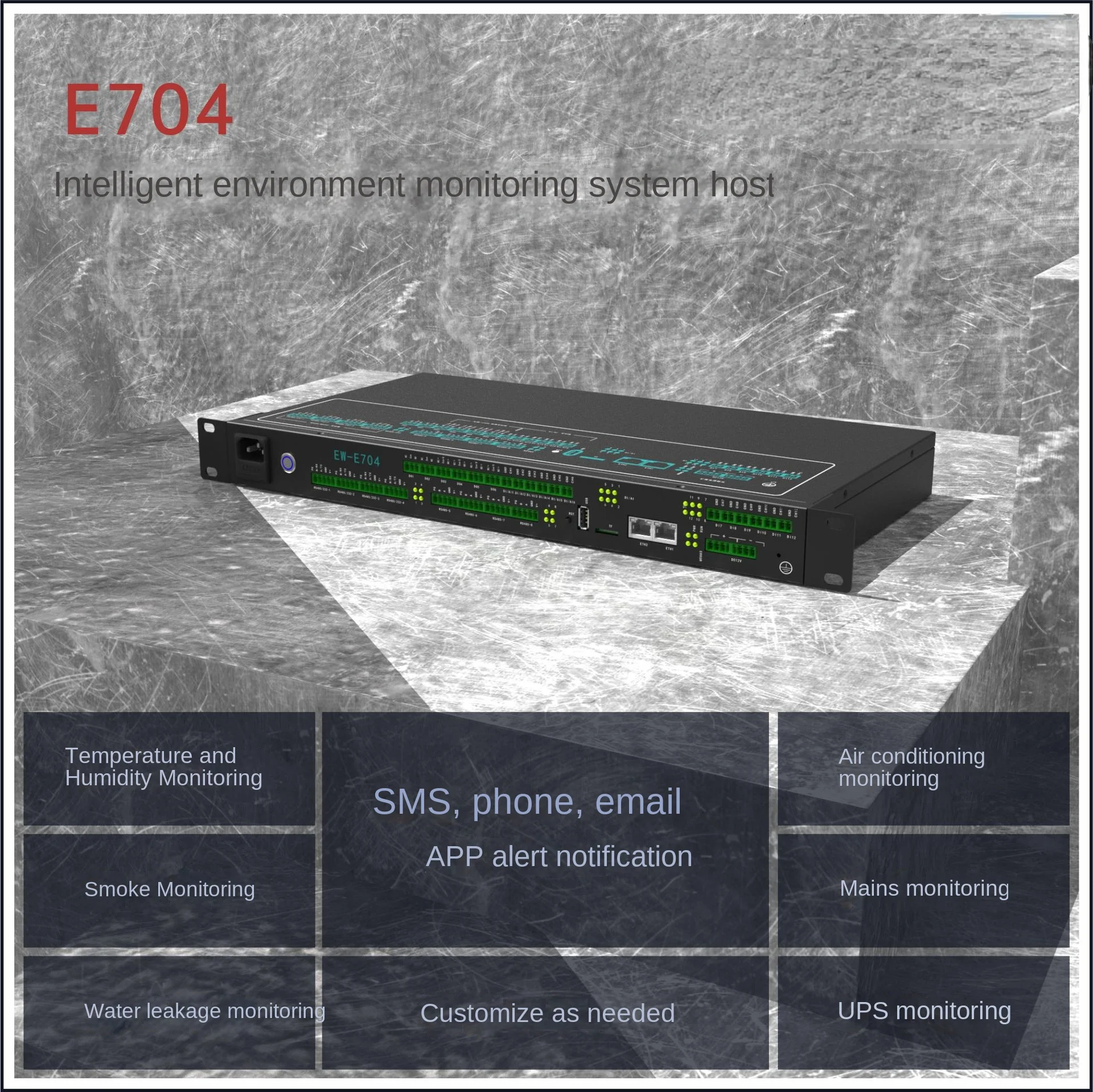 Power Environment Monitoring System Temperature and Humidity Mains Smoke Leakage Access Control Dynamic Ring Monitoring
Power Environment Monitoring System Temperature and Humidity Mains Smoke Leakage Access Control Dynamic Ring Monitoring