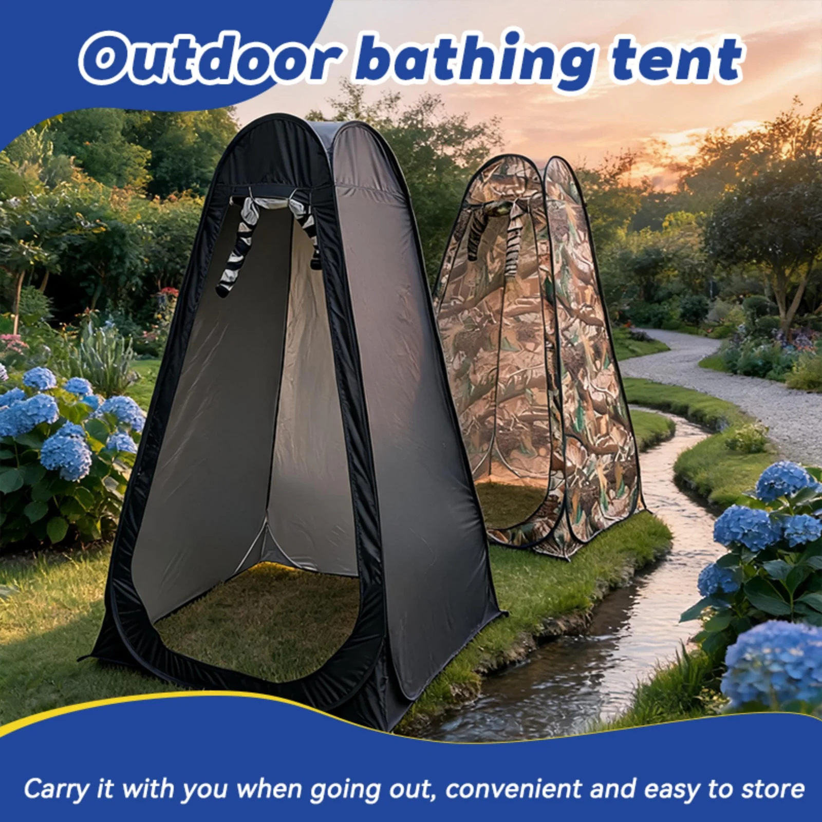 Portable Pop-Up Privacy Tent for Outdoor Shower Camping Toilet Rain Shelter Easy Setup Foldable with Storage Bag
Portable Pop-Up Privacy Tent for Outdoor Shower Camping Toilet Rain Shelter Easy Setup Foldable with Storage Bag