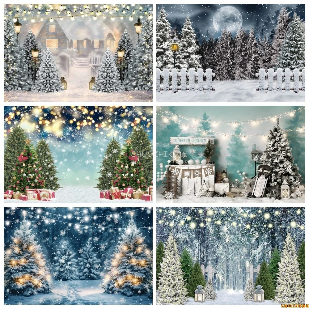 Winter Forest Glitter Lights Pine Tree Backdrop Outdoor Snow Scene Kid Portrait Birthday Xmas Party Photography Background Decor
Winter Forest Glitter Lights Pine Tree Backdrop Outdoor Snow Scene Kid Portrait Birthday Xmas Party Photography Background Decor