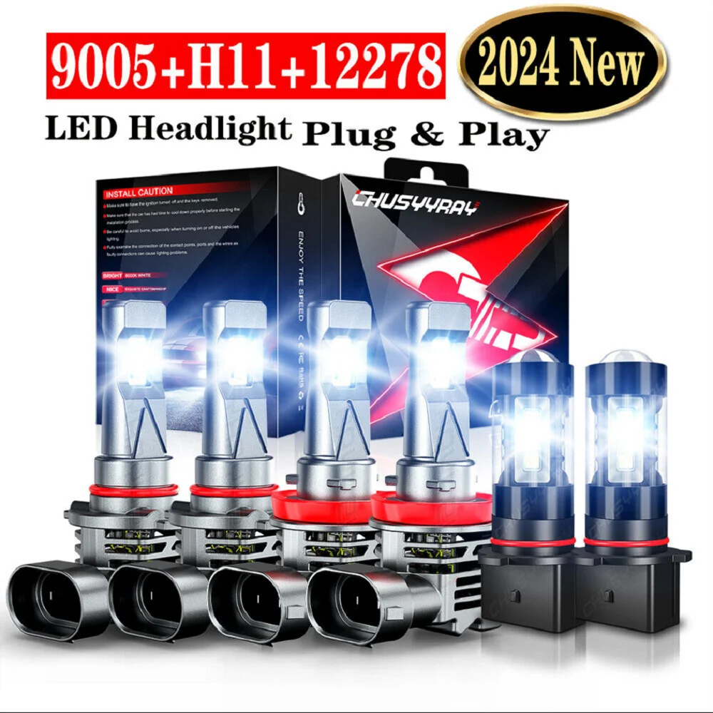CHUSYYRAY Car lights For GMC Yukon XL 2015-2019 Combo LED Headlight High/Low Beam+Fog Lights Bulb Kit Car accsesories
CHUSYYRAY Car lights For GMC Yukon XL 2015-2019 Combo LED Headlight High/Low Beam+Fog Lights Bulb Kit Car accsesories