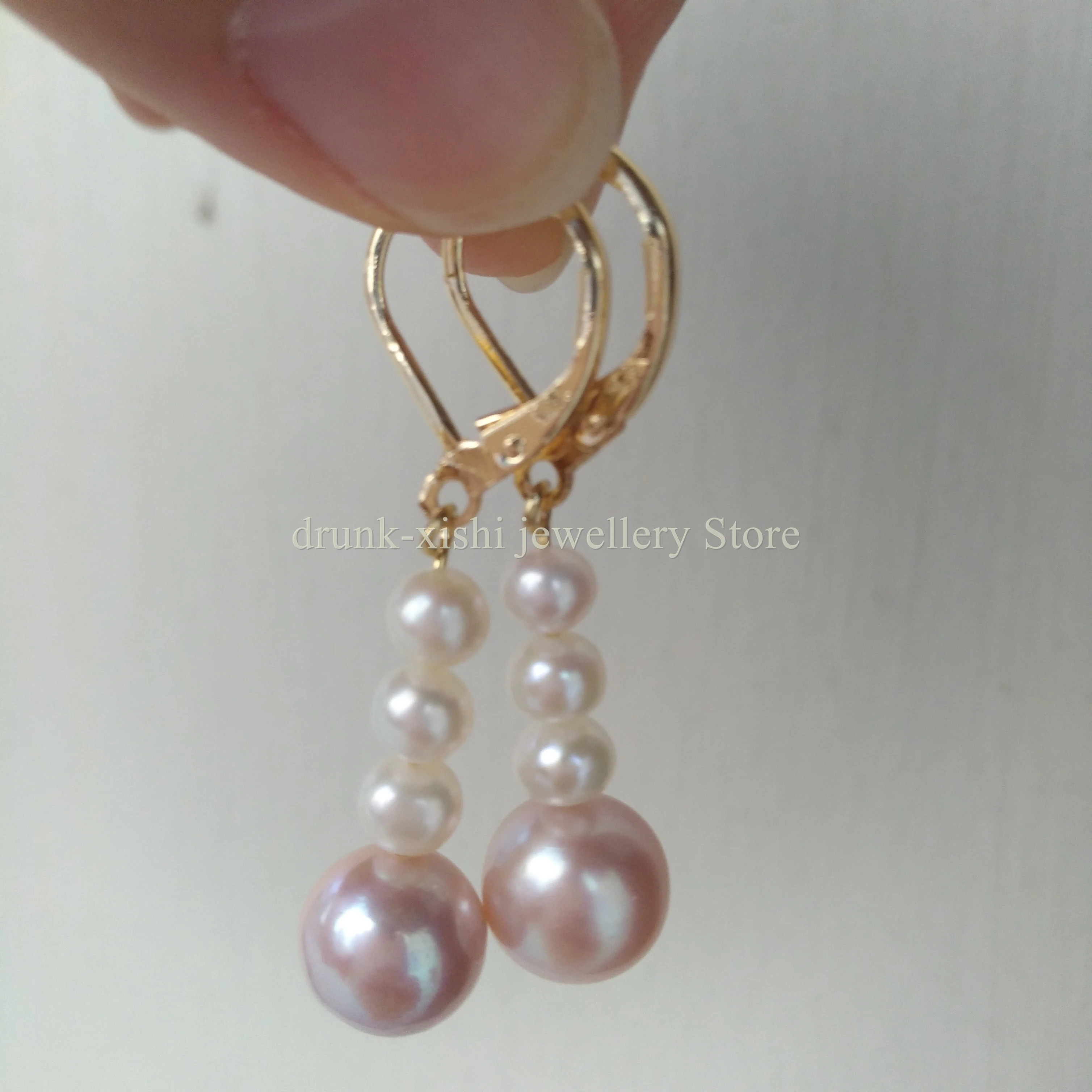 Dainty Perfect 9-10mm South Sea Pink Purple&4-5mm White Pearl Leverback Earrings Suitable For Any Occasion Customizable
Dainty Perfect 9-10mm South Sea Pink Purple&4-5mm White Pearl Leverback Earrings Suitable For Any Occasion Customizable
