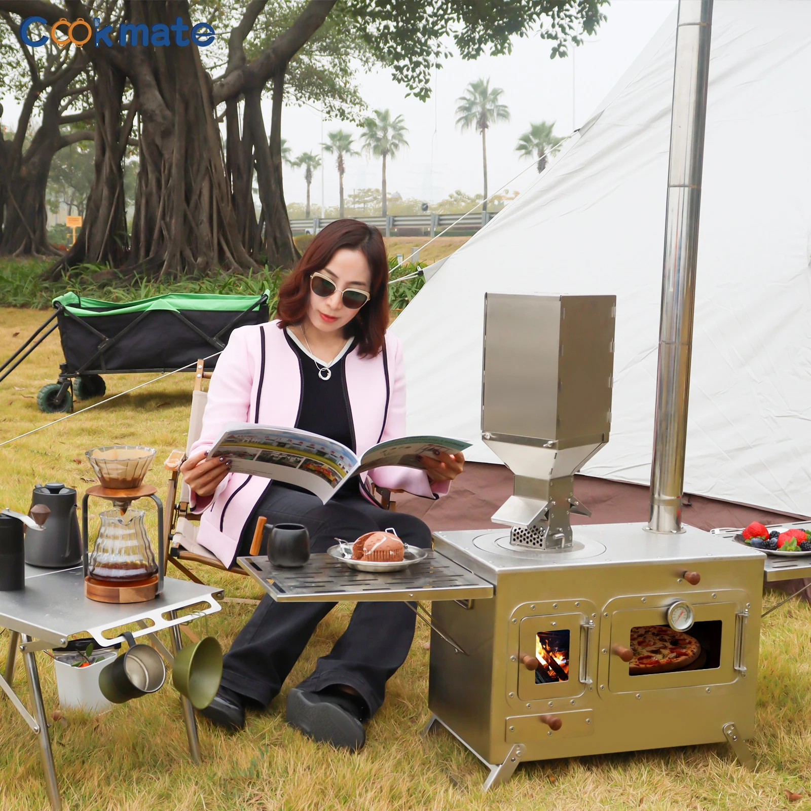 Большая складная уличная дровяная печь с печью для пиццы и дымоходом, многофункциональная для приготовления пищи/выпечки/кипания
Большая складная уличная дровяная печь с печью для пиццы и дымоходом, многофункциональная для приготовления пищи/выпечки/кипания