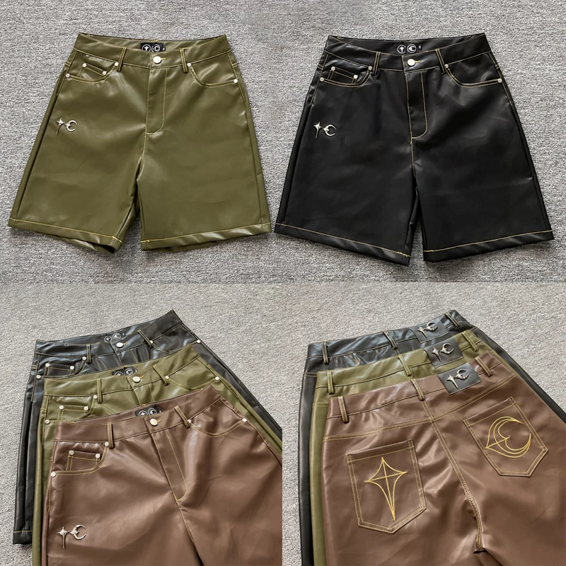 Уличные хип-хоп трендовые кожаные шорты Thug Club, летние мужские модные повседневные шорты с металлическим логотипом и вышивкой THUG CLUB
Уличные хип-хоп трендовые кожаные шорты Thug Club, летние мужские модные повседневные шорты с металлическим логотипом и вышивкой THUG CLUB