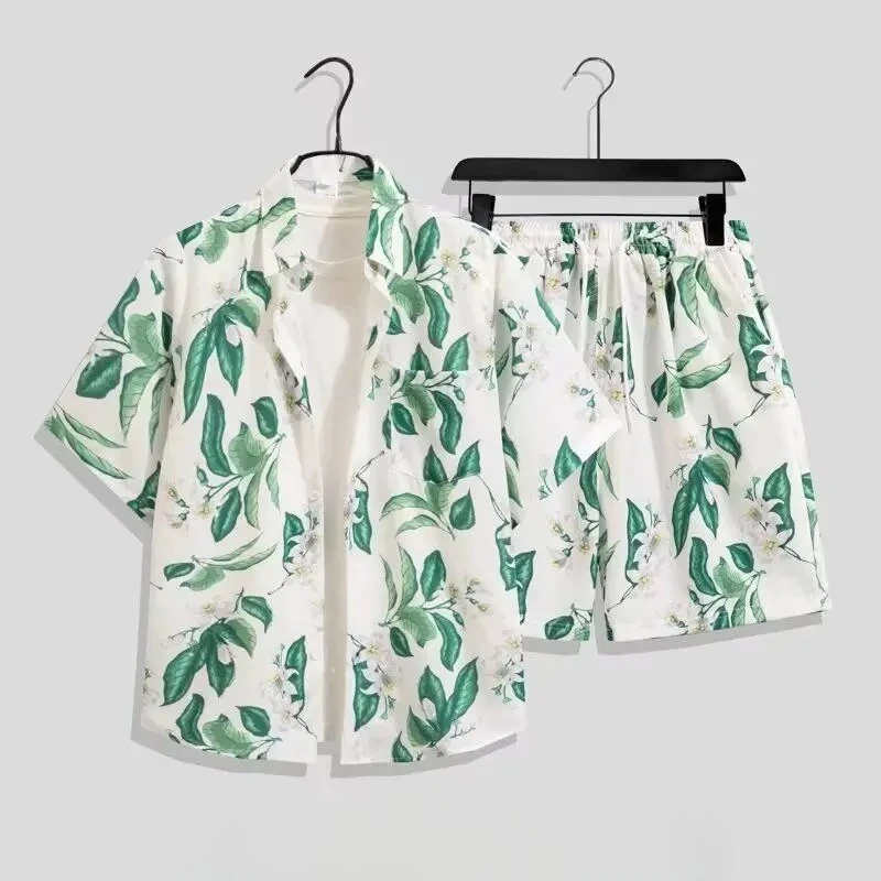 Men's Loose Fit Floral Shirt Shorts 2 Piece Set Ice Silk Summer Beach Seaside Vacation Clothing
Men's Loose Fit Floral Shirt Shorts 2 Piece Set Ice Silk Summer Beach Seaside Vacation Clothing
