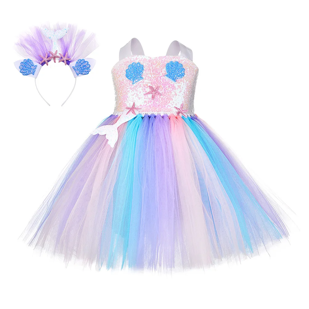 Mermaid Dress Dresses Princess Tutu Set Girls for Outfit Birthday Party Supplies Child
Mermaid Dress Dresses Princess Tutu Set Girls for Outfit Birthday Party Supplies Child