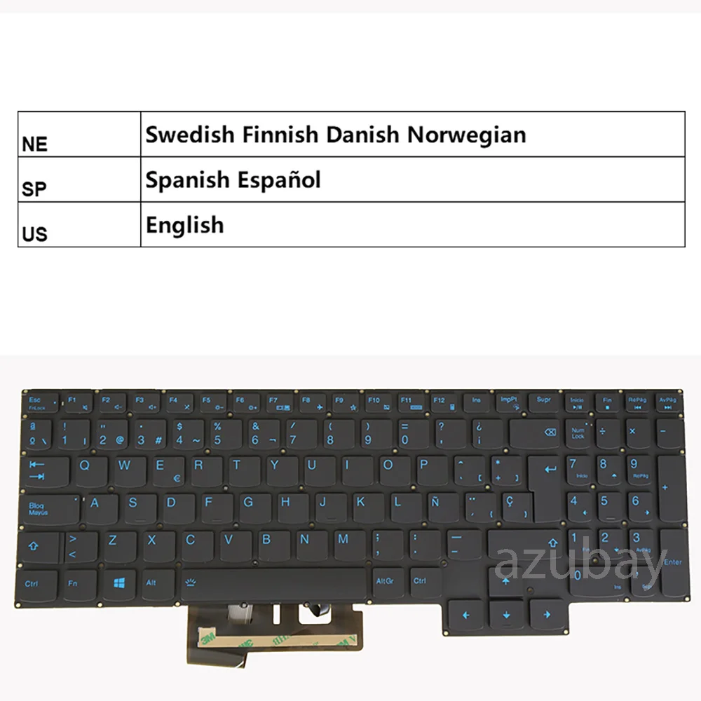 Keyboard For Lenovo Ideapad Gaming 3-15ARH05 82EY 3-15IMH05 81Y4 82CG Creator 5-15IMH05 82D4 Nordic SD NW DK Spanish US QWERTY
Keyboard For Lenovo Ideapad Gaming 3-15ARH05 82EY 3-15IMH05 81Y4 82CG Creator 5-15IMH05 82D4 Nordic SD NW DK Spanish US QWERTY