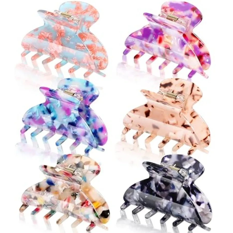 6 Pieces Medium Hair Claw Clips for Thin Hair 2.6 Inch Tortoise Shell Clip Banana Jaw Hairpin French Style Barrettes Head Accessories for Women Girls(Cute Patterns)
6 Pieces Medium Hair Claw Clips for Thin Hair 2.6 Inch Tortoise Shell Clip Banana Jaw Hairpin French Style Barrettes Head Accessories for Women Girls(Cute Patterns)