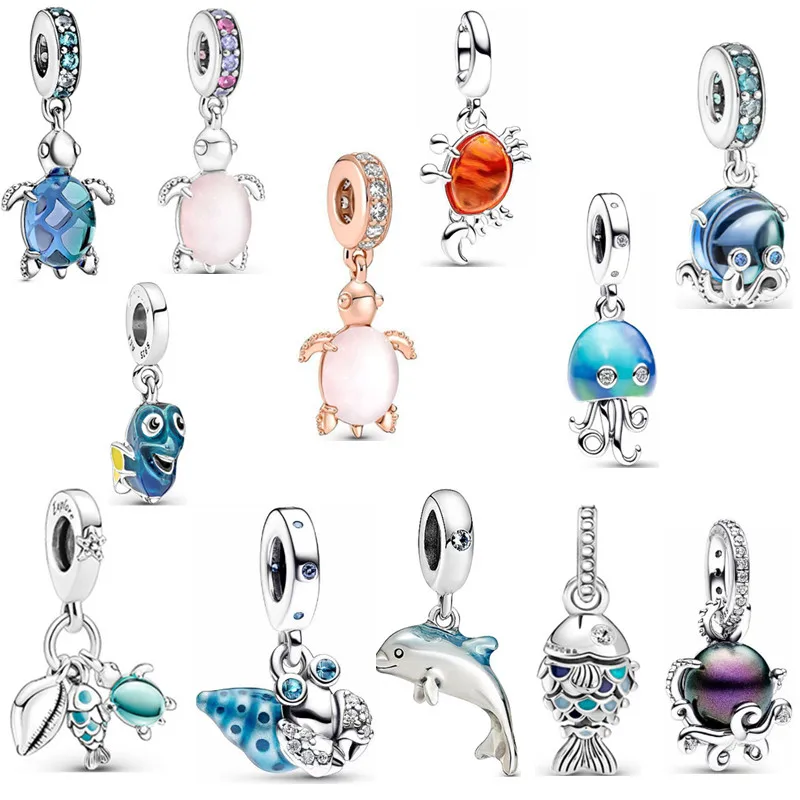 Blue and pink sea turtle pendants ocean octopus squid pendants suitable for bracelets with 925 sterling silver accessories
Blue and pink sea turtle pendants ocean octopus squid pendants suitable for bracelets with 925 sterling silver accessories