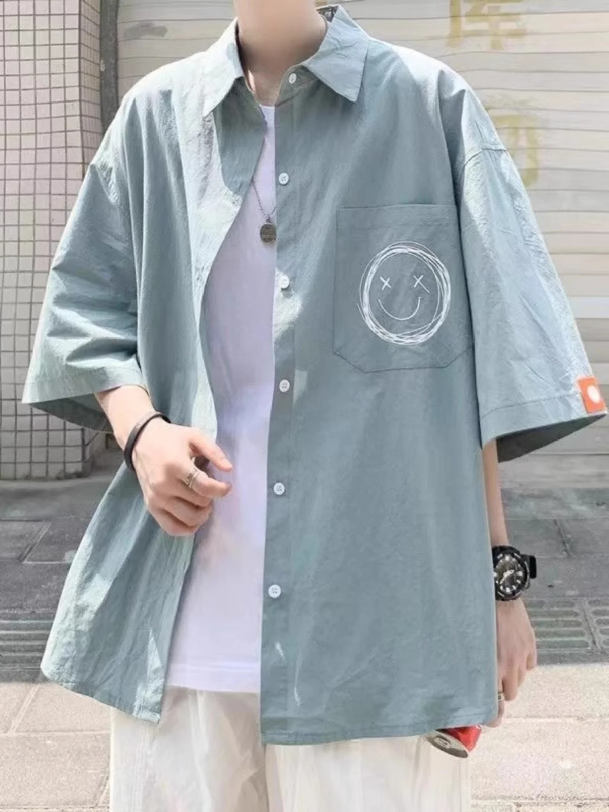 Loose Fit ort Sve Printed irt Men's Summer Faion Thin Breathable Casual irt Hong Kong Sle Large Size 300 Pou
Loose Fit ort Sve Printed irt Men's Summer Faion Thin Breathable Casual irt Hong Kong Sle Large Size 300 Pou