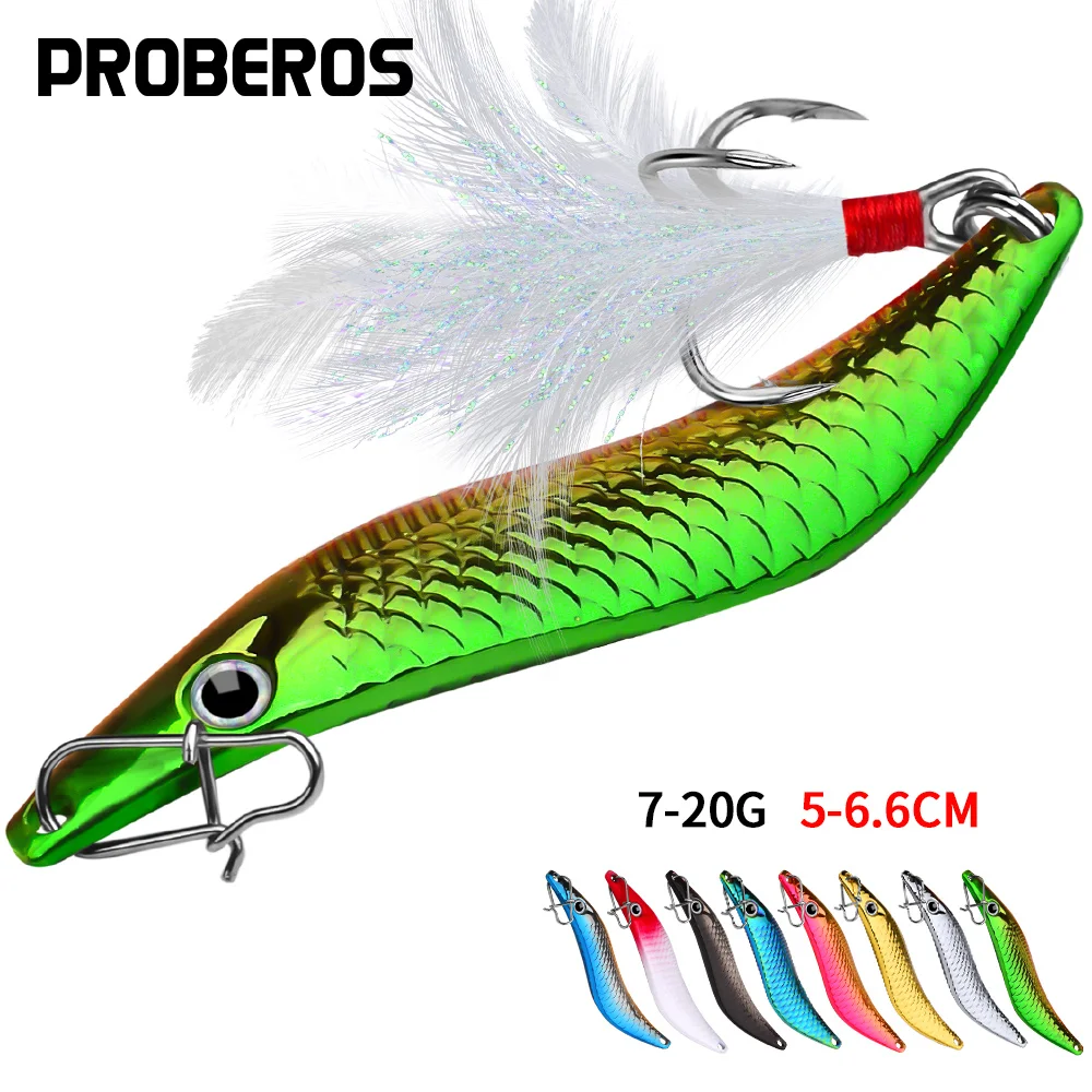 PROBEROS Fishing Lure S-Shaped VIB Wobbler Spoon Lure 7-20g Hard Bait with Feather Hook Artificial Swimbait for Trout Perch Pike
PROBEROS Fishing Lure S-Shaped VIB Wobbler Spoon Lure 7-20g Hard Bait with Feather Hook Artificial Swimbait for Trout Perch Pike