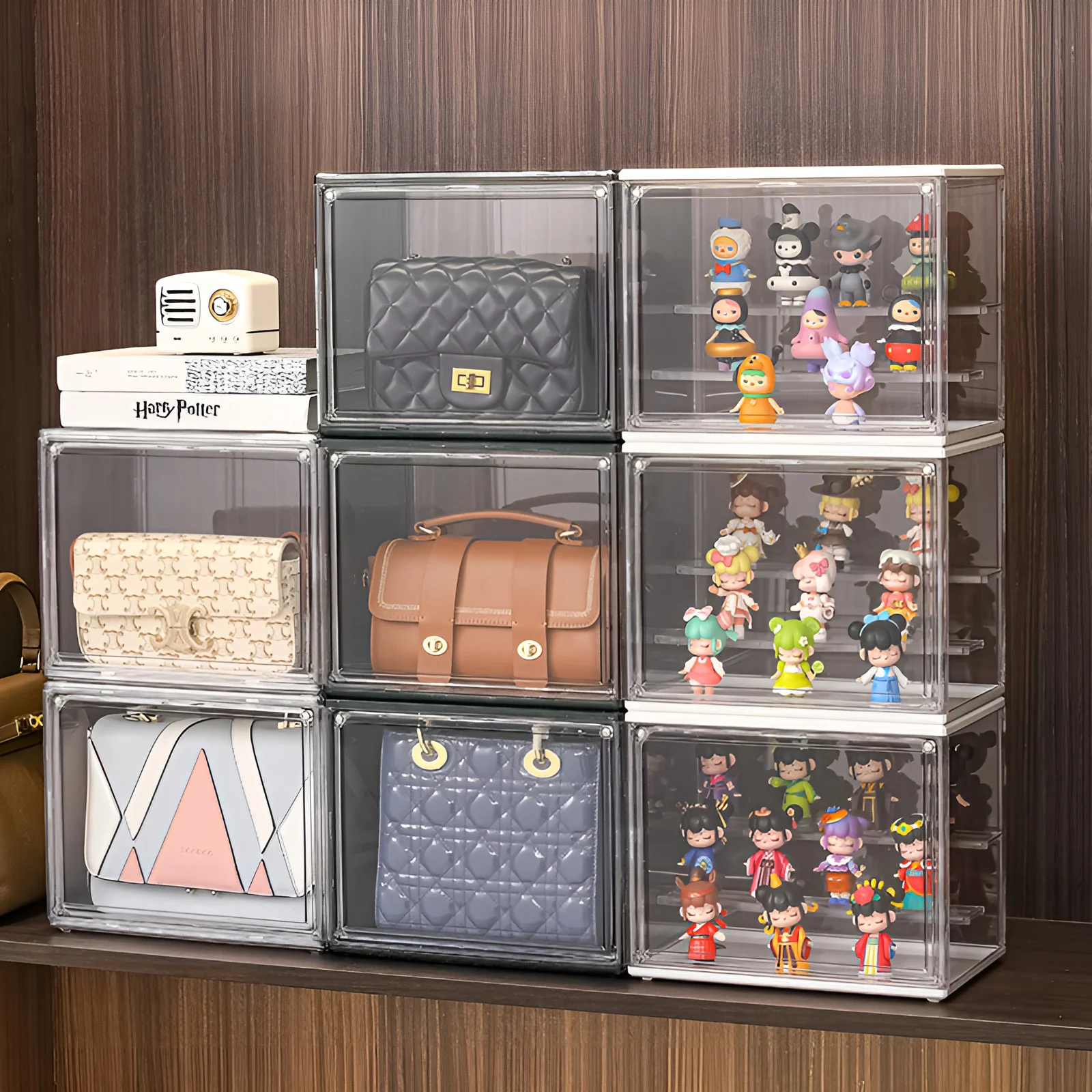 Clear Display Box Stackable Plastic Dustproof Storage Bins Figures Display Collectibles Bag Cosmetic Show Case with Interlayers
Clear Display Box Stackable Plastic Dustproof Storage Bins Figures Display Collectibles Bag Cosmetic Show Case with Interlayers