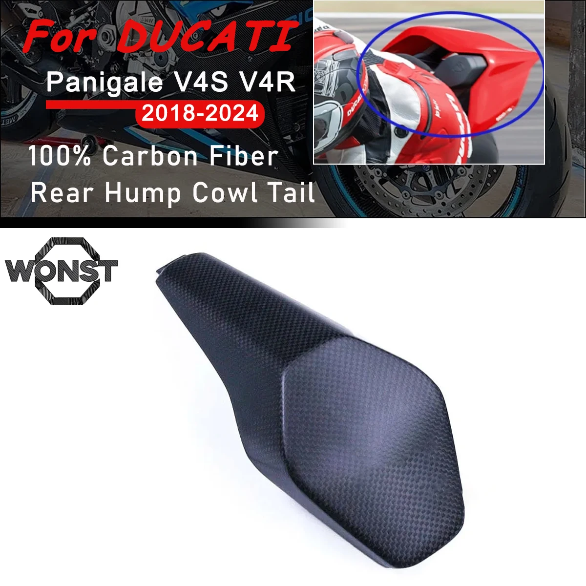 Carbon Fiber Motorcycle Rear Hump Cowl Small Seat Pillow Cover Forged For DUCATI Streetfighter Panigale V4 V4S V4R 2018-2024
Carbon Fiber Motorcycle Rear Hump Cowl Small Seat Pillow Cover Forged For DUCATI Streetfighter Panigale V4 V4S V4R 2018-2024