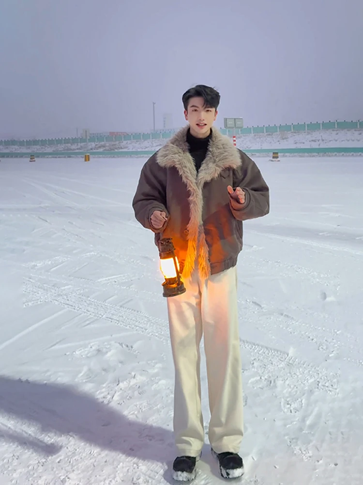 American Sle Mountain Eagle Jaet Men's Winter Thiened Fce Lined Cotton Workwear Fur Inteated Outerwear Coat
American Sle Mountain Eagle Jaet Men's Winter Thiened Fce Lined Cotton Workwear Fur Inteated Outerwear Coat