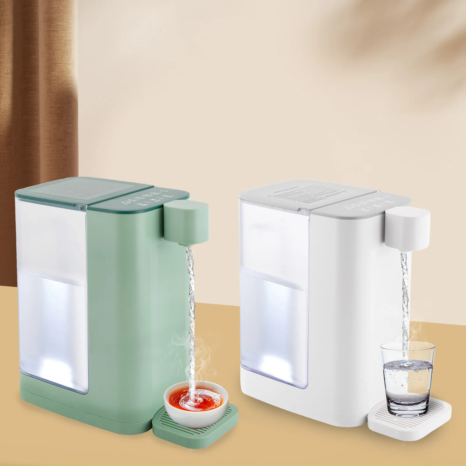 Instant Hot Water Dispenser(White/Green) with 5 Temperature Options, 2 Water Levels and 3L Food-Grade Antibacterial Water Tank
Instant Hot Water Dispenser(White/Green) with 5 Temperature Options, 2 Water Levels and 3L Food-Grade Antibacterial Water Tank