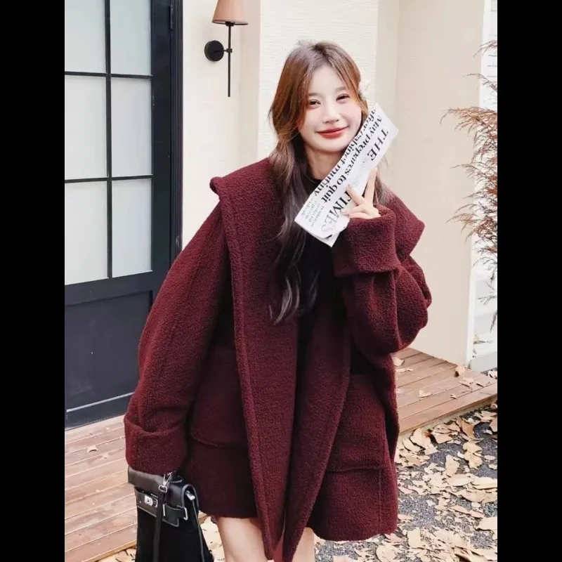 Large Size 300 Pou Ankela Red Hooded Woolen Jaet Men's Spring Autumn Mid-Length Cloak Coat Warmth Anti-Cold Long Sve
Large Size 300 Pou Ankela Red Hooded Woolen Jaet Men's Spring Autumn Mid-Length Cloak Coat Warmth Anti-Cold Long Sve