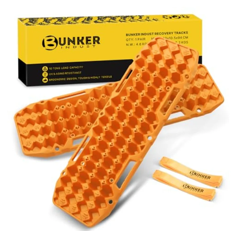 Off Road Traction Boards Pair Recovery Tracks Traction Mat for Vehicle Truck Jeep SUV Mud Snow Sand Ramp- Emergency Tire Tracti
Off Road Traction Boards Pair Recovery Tracks Traction Mat for Vehicle Truck Jeep SUV Mud Snow Sand Ramp- Emergency Tire Tracti
