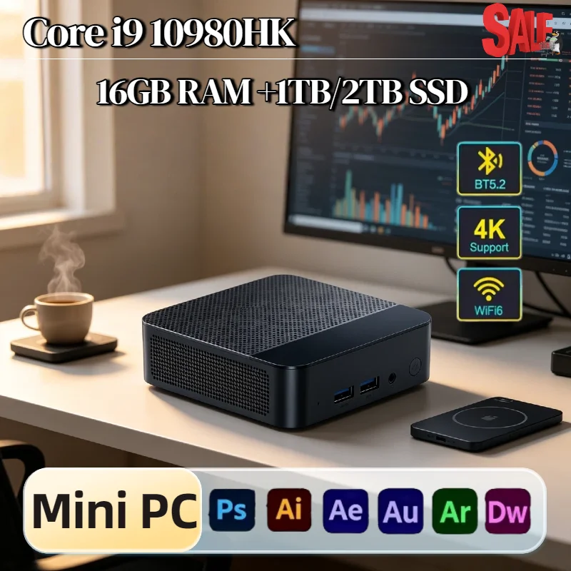 Core i9 10980HK Mini PC 16GB DDR4 M.2 NVMe SSD Triple 4K Output WiFi6 BT5.2 Silent Cooling Home Office Desktop Pro Max Ultra
Core i9 10980HK Mini PC 16GB DDR4 M.2 NVMe SSD Triple 4K Output WiFi6 BT5.2 Silent Cooling Home Office Desktop Pro Max Ultra