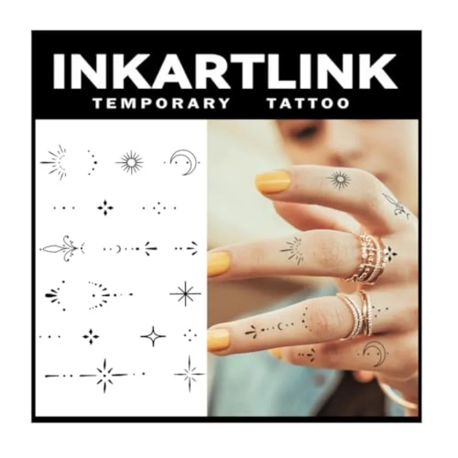Tattoo Tec, 2 Seets Medium mi Permanent Tattoo, Adult Art Design Temporary Tattoos, Lasts -2 Weeks enna Finr Tattoo Women 2
Tattoo Tec, 2 Seets Medium mi Permanent Tattoo, Adult Art Design Temporary Tattoos, Lasts -2 Weeks enna Finr Tattoo Women 2