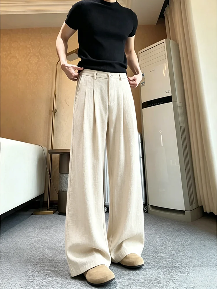 Lightweight Ice Silk Casual Pants Men's Summer Straight Leg Linen-Like Drapey Comfortable Breathable Straight Cut Trousers
Lightweight Ice Silk Casual Pants Men's Summer Straight Leg Linen-Like Drapey Comfortable Breathable Straight Cut Trousers